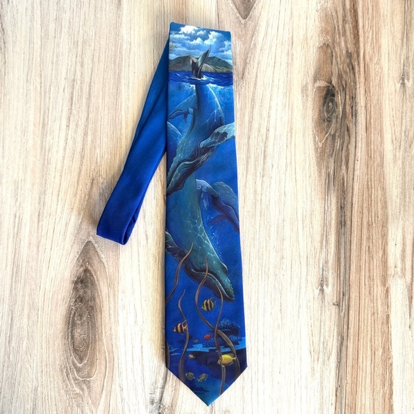 Ralph Marlin Other - Vintage 1994 Ralph Marlin Humpback Whale Tie | Ocean Sea Life Novelty Necktie |